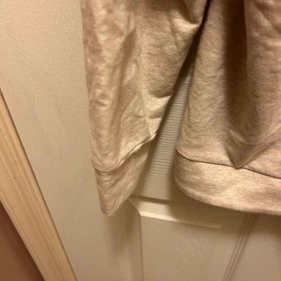 Michael Kors Tan Asymmetrical Hooded Shirt Sz L - Picture 3 of 10